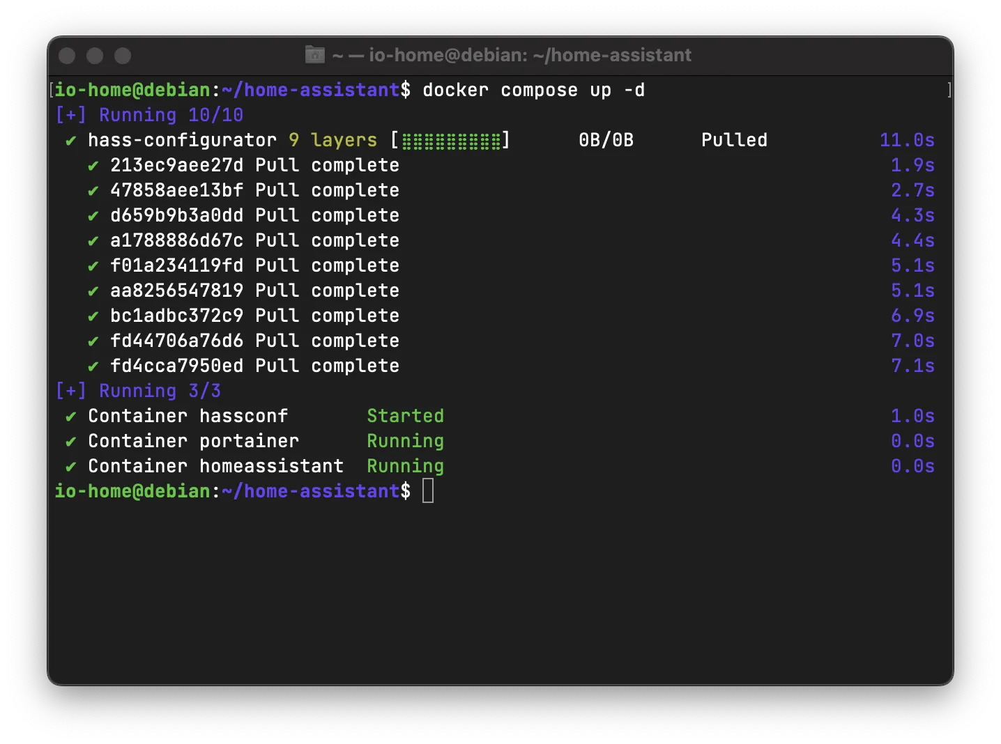 docker compose up -d