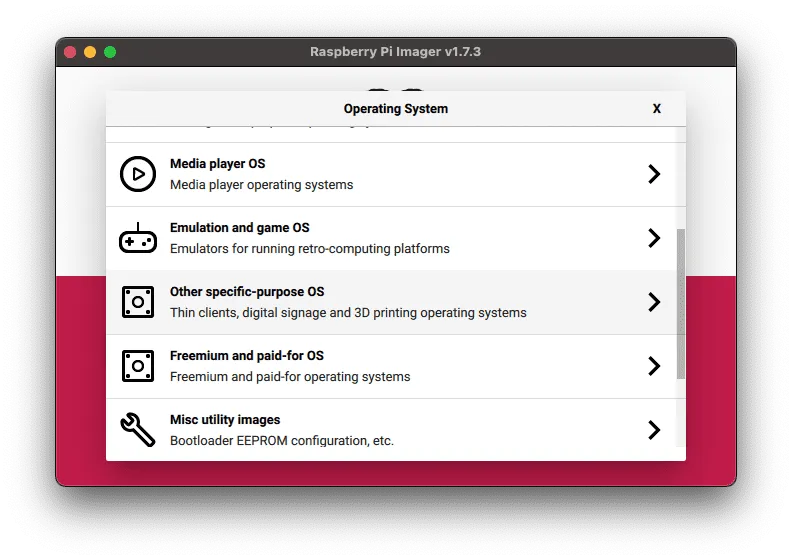 Other specific-purpose OS