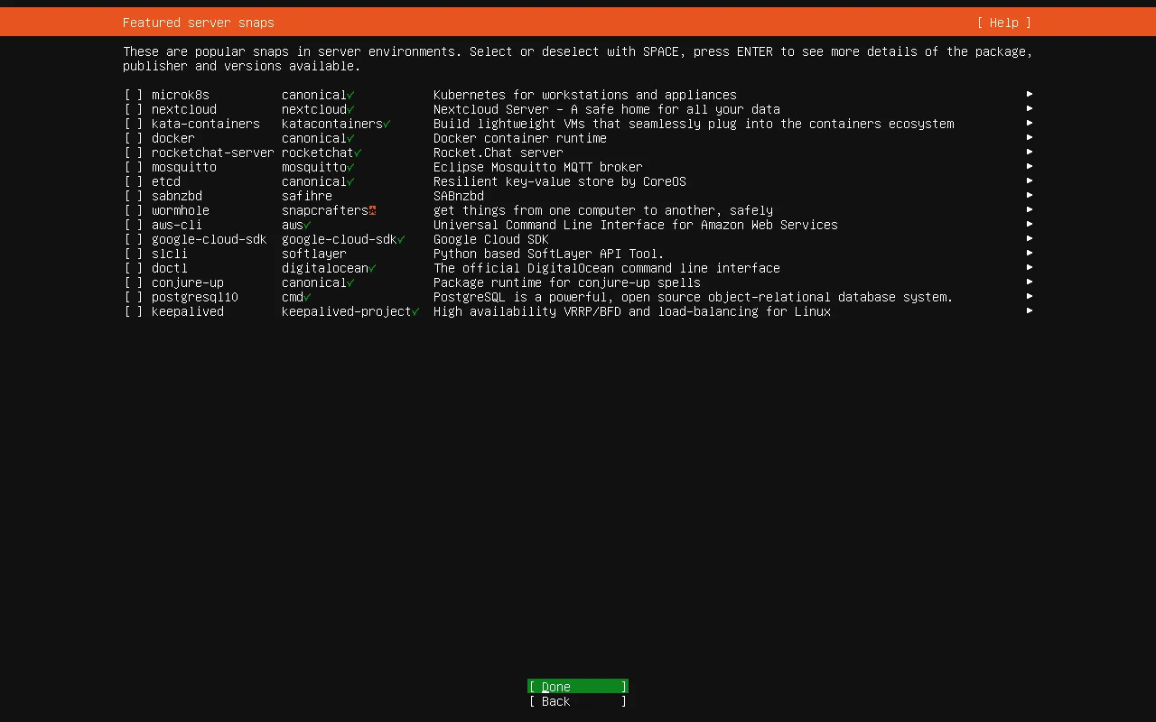 Выбор дополнительного ПО Ubuntu Server Выбор дополнительного ПО Ubuntu Server