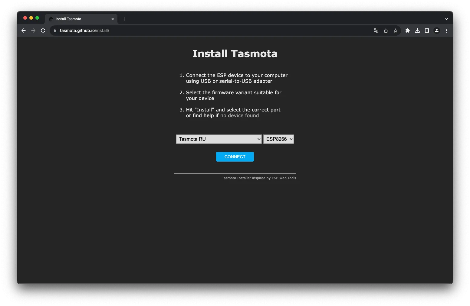 install Tasmota
